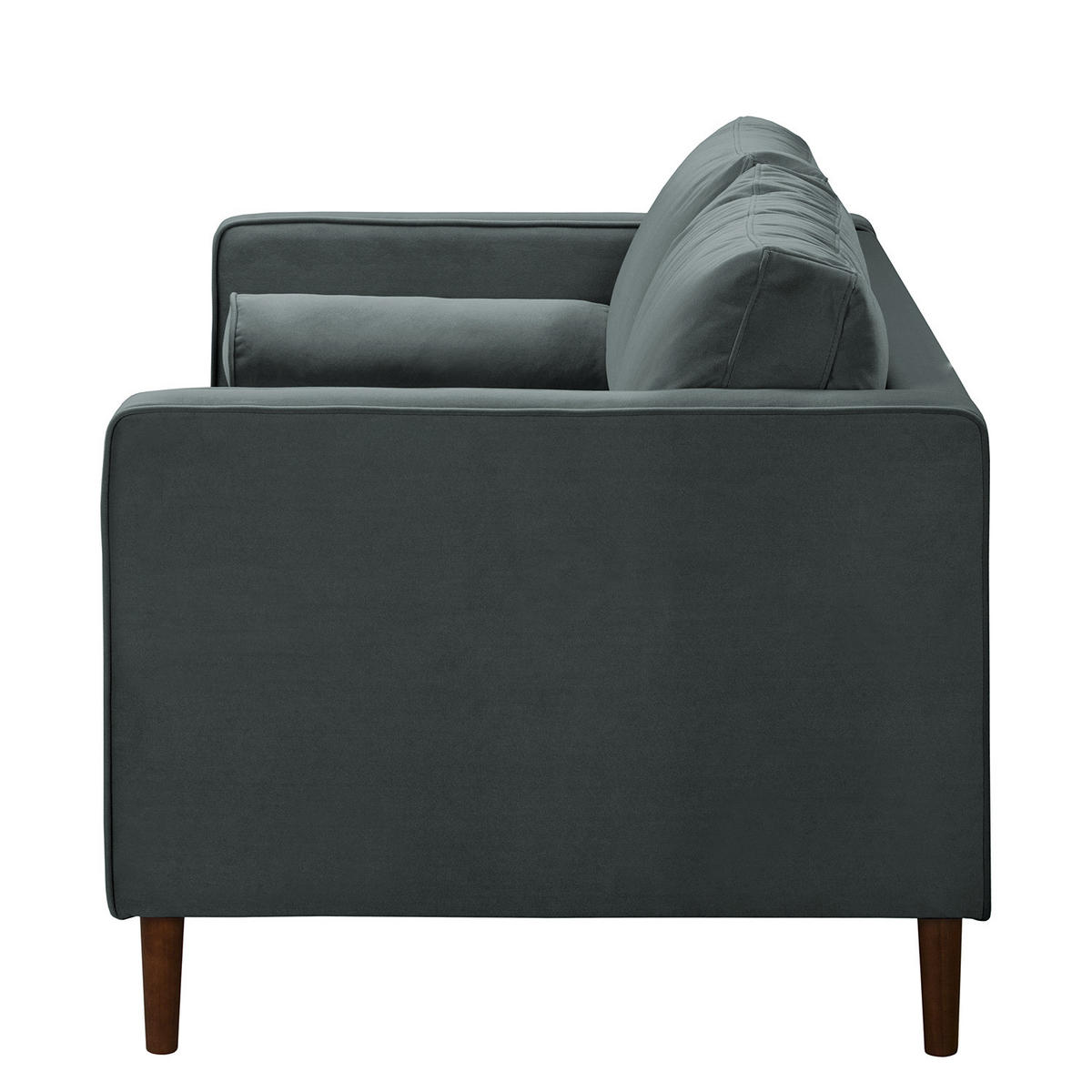 2-SITZER SOFA - Samt - Anthrazit, Textil (150/80/86cm) - home24