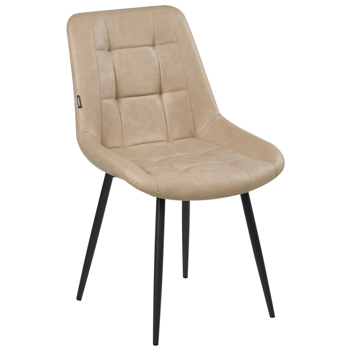 JÍDELNÍ ŽIDLE sada 2 ks Umělá kůže Béžová Melrose - béžová, plast (51/85/58cm) - Beliani