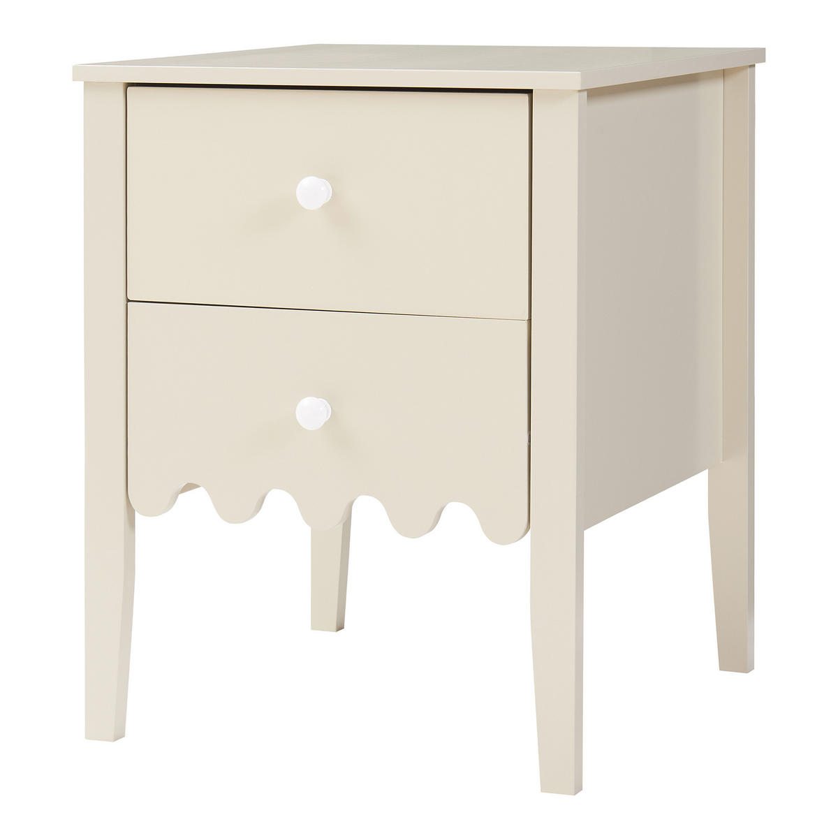 NOČNÍ STOLEK Luspoo II. - krémová, kompozitní dřevo (40/50/40cm) - [en.casa]