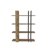 BÜCHERREGAL Onno - Schwarz/Braun, Holzwerkstoff (120/160/42cm) - Decorotika