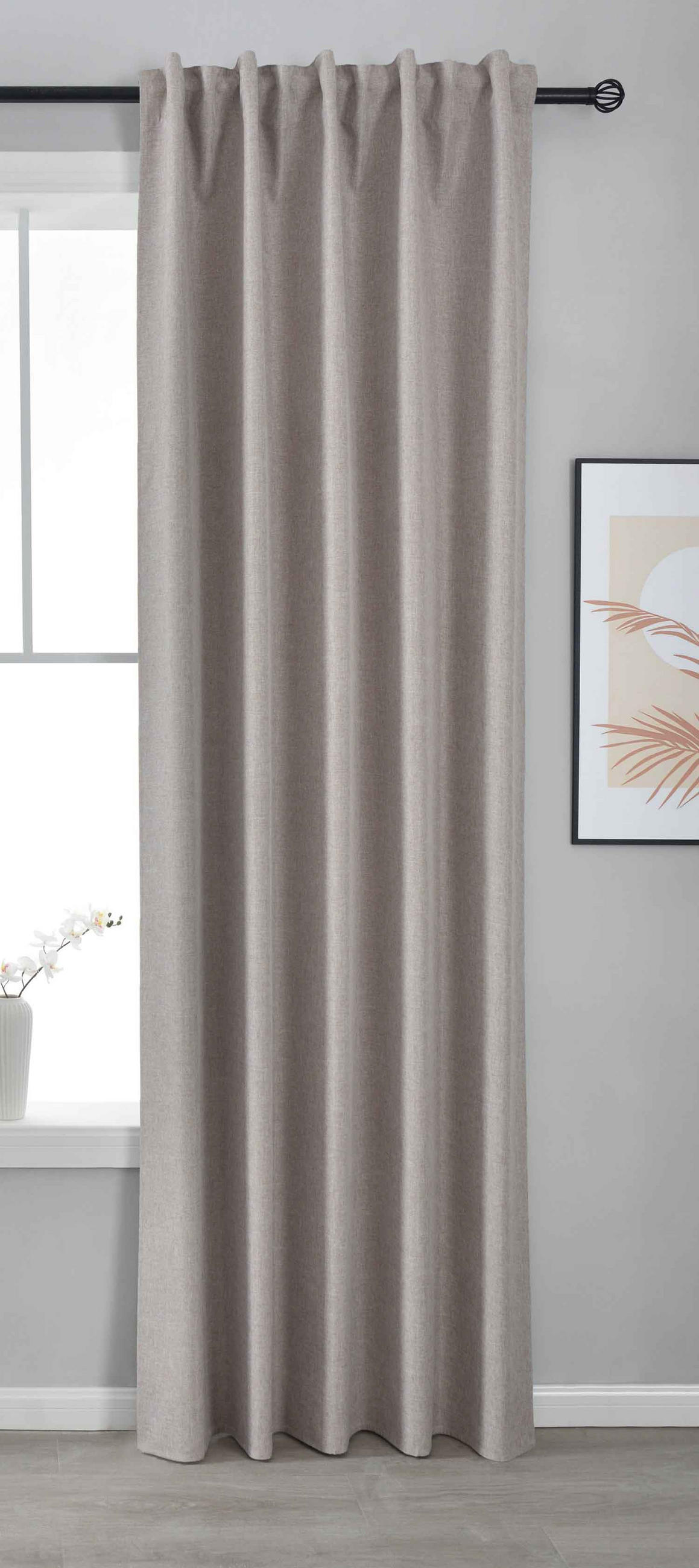 VORHANG BOSTON DARK HxB 245x140 cm Taupe - Taupe, Textil (140/245cm) - Gardinenbox