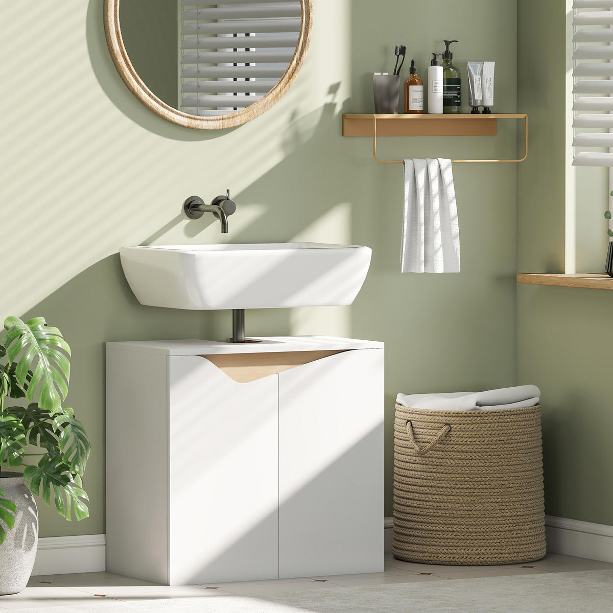 HÄNGESCHRANK Weiß 1 Stück - Weiß, Kunststoff (60/57.9/35cm) - GiPP