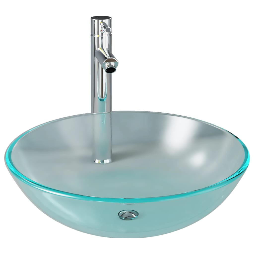 WASCHBECKEN mit Waschtischarmatur Lavigne 42/42/13 cm - Hellgrau, Keramik (42/13/42cm) - Nettlife
