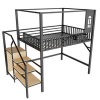HOCHBETT 140/200 cm Metall mit Dachdesign, DE-41586, in Schwarz - Schwarz, Metall (140/200cm) - ComfortXL