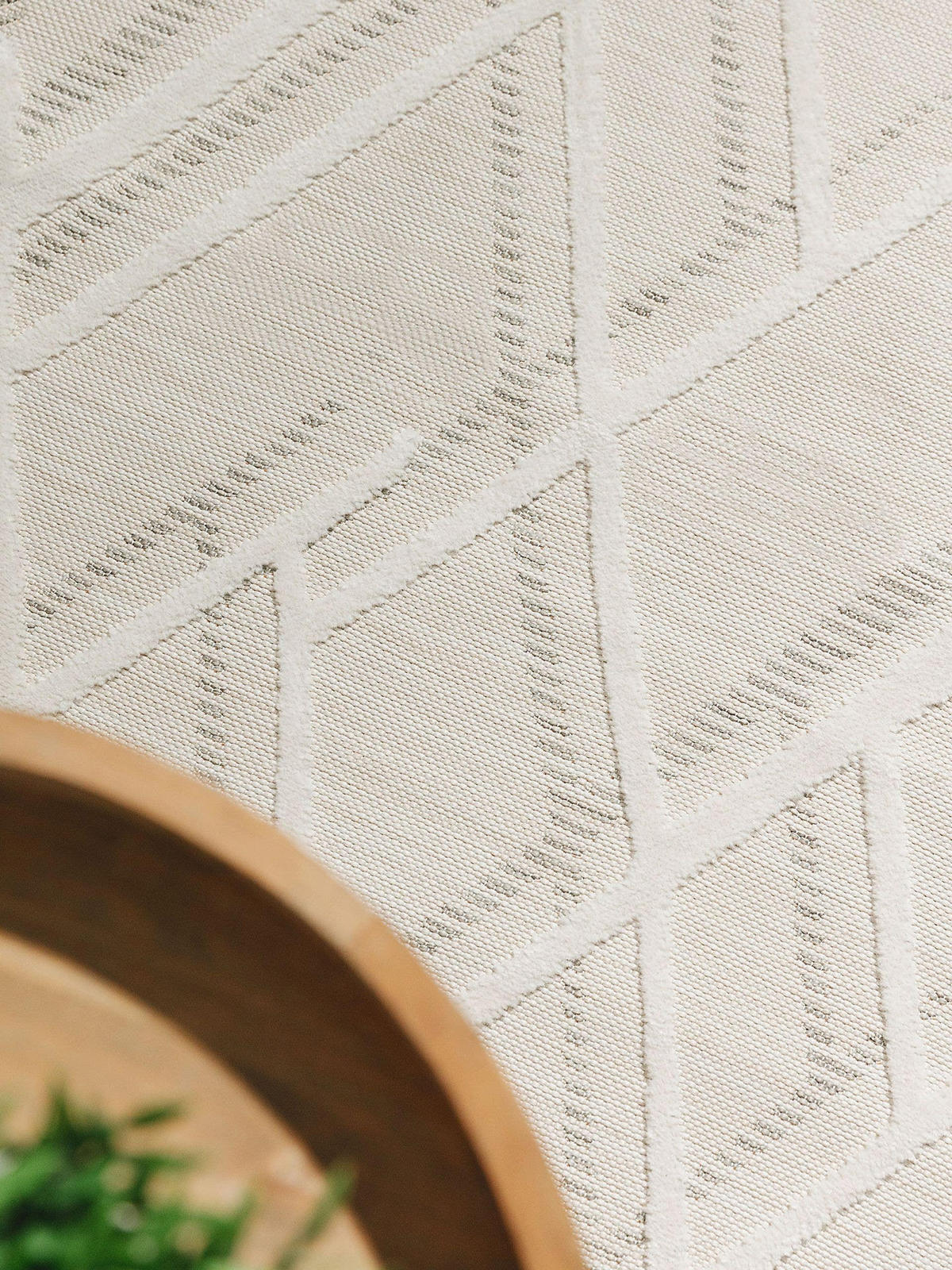 OUTDOORLÄUFER Flora Cream 80x250 cm - Creme, Kunststoff (80/250cm) - benuta