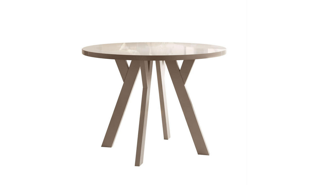 ESSTISCH VOLTA GLOSS 100/100/72,5 cm Tischplatte: Kaschmir Glanz; Gestell: Kaschmir - Kaschmir, Holzwerkstoff/Metall (100/100/72.5cm) - Lookway