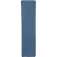 FEINSCHLINGEN VELOUR LÄUFER TEPPICH STRONG - Dunkelblau, Textil (80/200cm) - Snapstyle