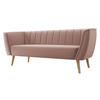 SOFA Pas 3 - Naturfarben/Rosa, Holz/Textil (182/75/74cm) - MIRJAN24