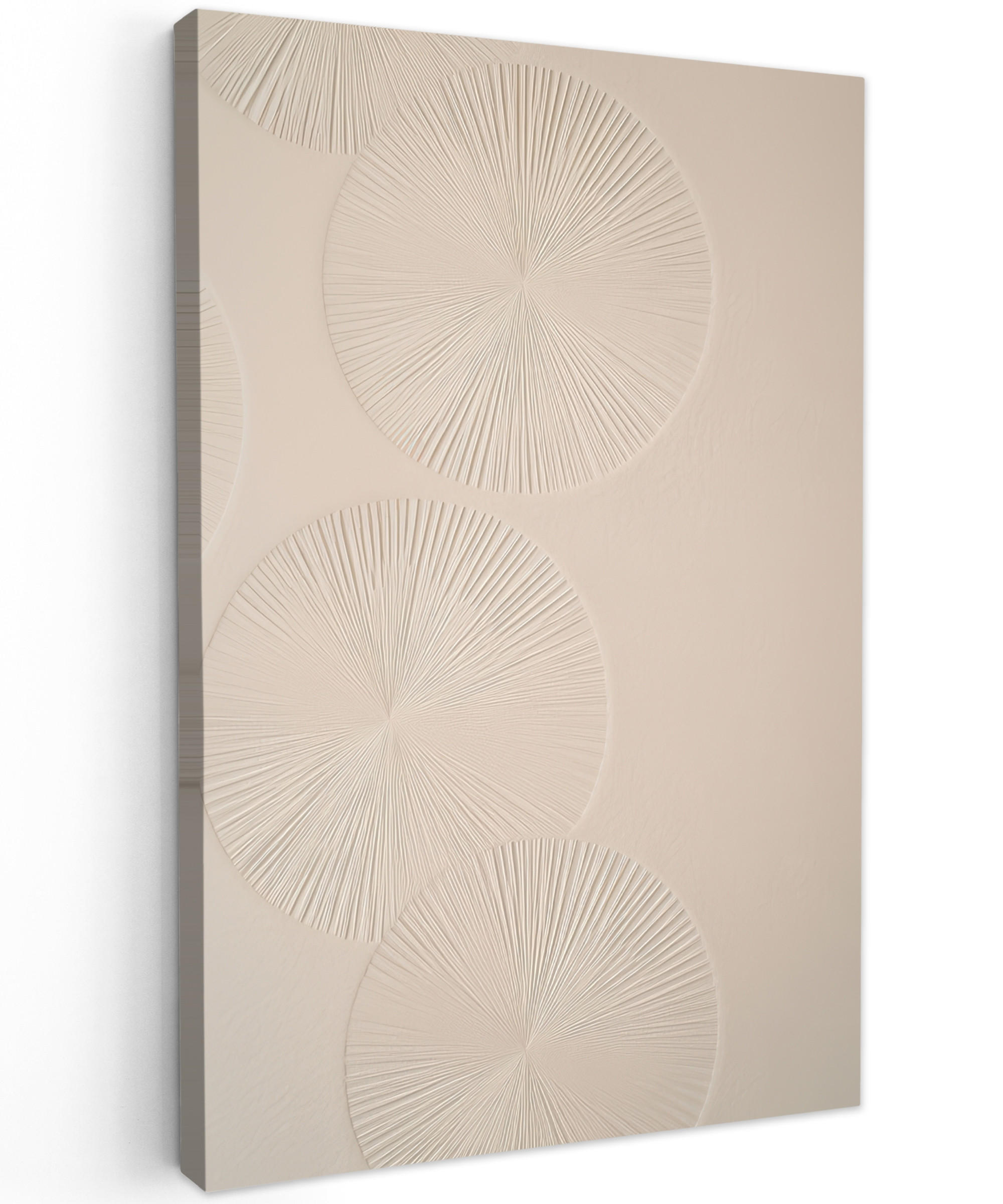 LEINWANDBILD Japandi - Beige - Modern 90x140 cm - Ecru, Textil (90/140cm) - MuchoWow