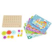 HOLZSPIELZEUG Zahnräderspiel TK352 bunt Holz, 19-teilig, Zahnräder, Steckspiel, Motorikspiel, Farben - Multicolor, Holz (29/22cm) - Tooky Toy