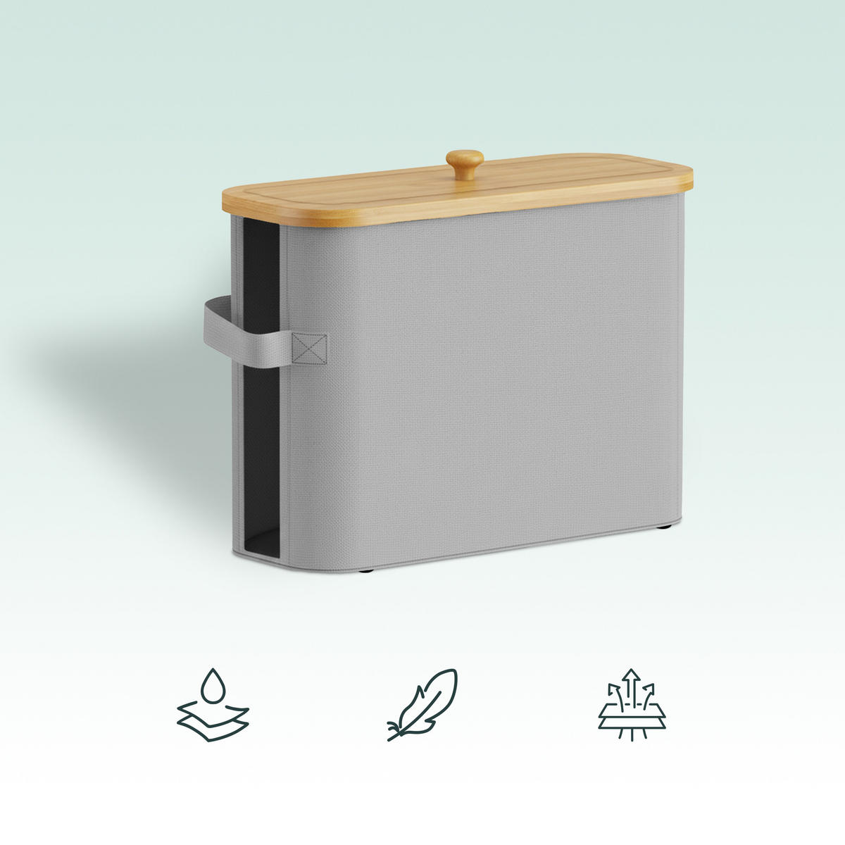 TOILETTENPAPIER-AUFBEWAHRUNG - Grau, Holz/Kunststoff (45/33/16cm) - Relaxdays