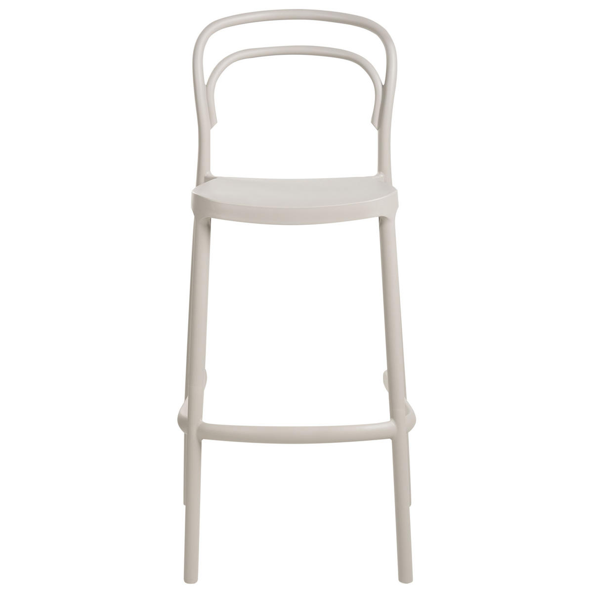 GARTEN-BARHOCKER 2er-Set Beige Porano - Beige, Kunststoff (48/106/48cm) - Beliani