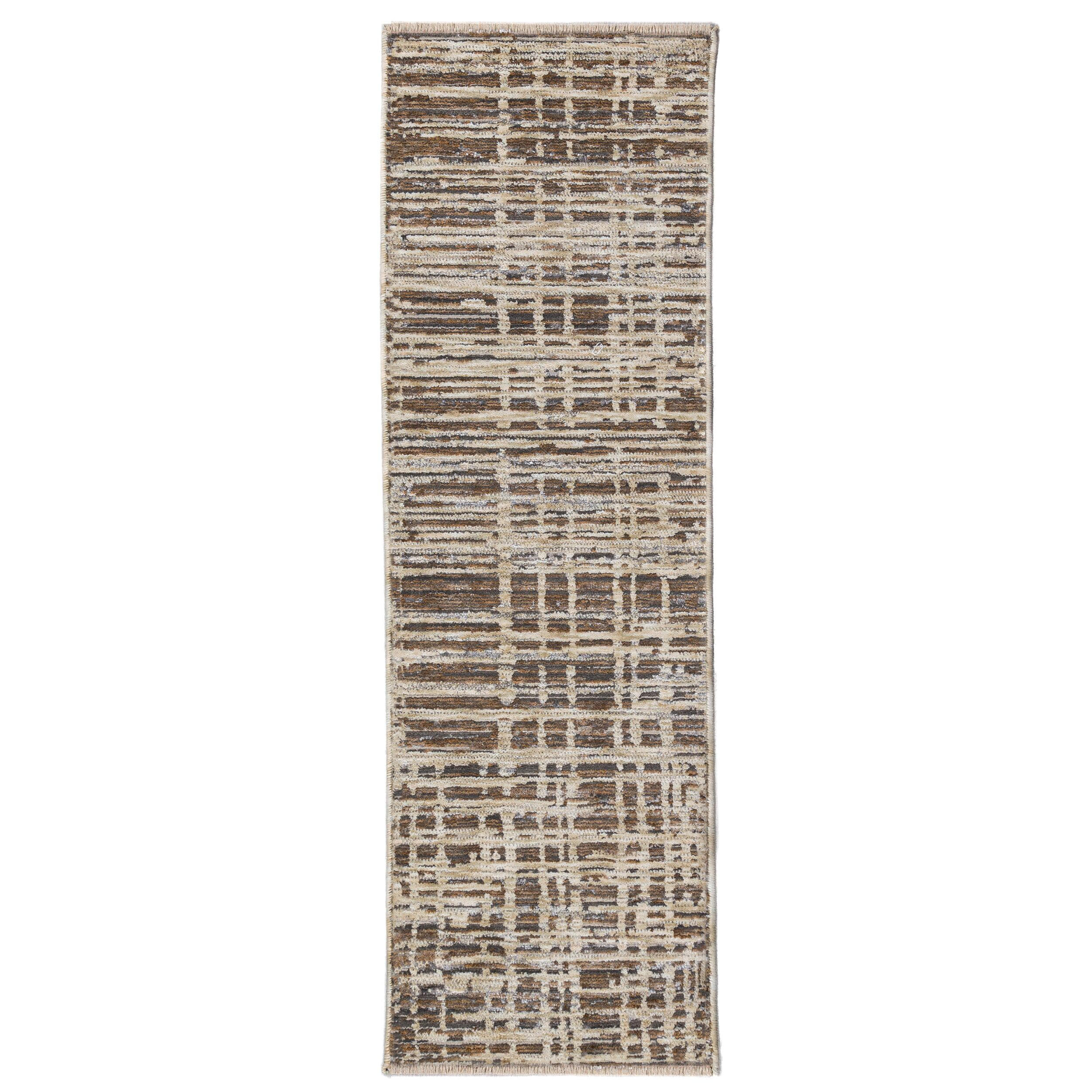 TEPPICH ADUR, geometrisch, Erdtöne, 60 x 230 cm - Braun, Textil (60/230cm) - KADIMA DESIGN