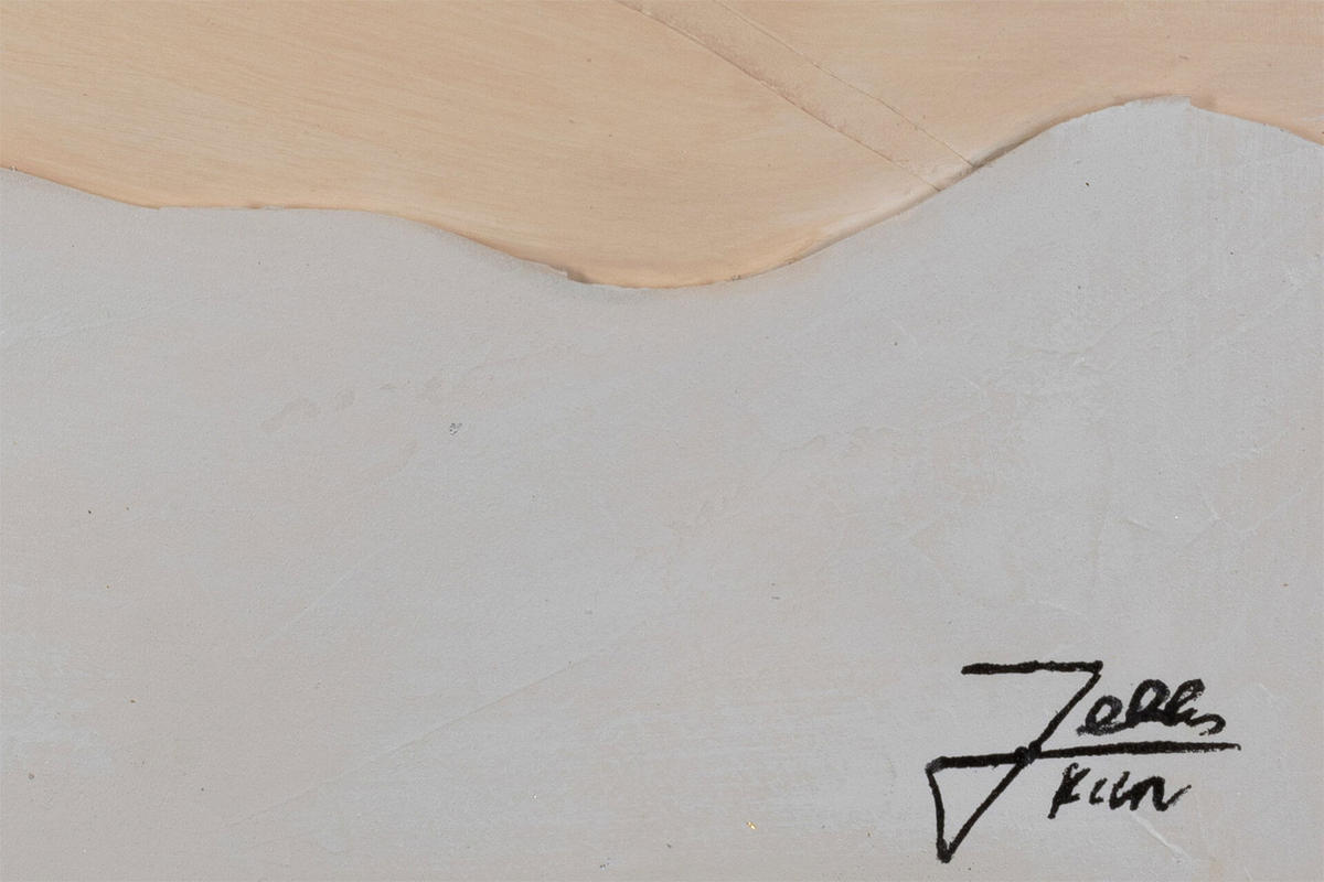 ACRYLBILD HANDGEMALT 60/90 cm - Beige/Grau, Holz/Textil (60/90cm) - KUNSTLOFT