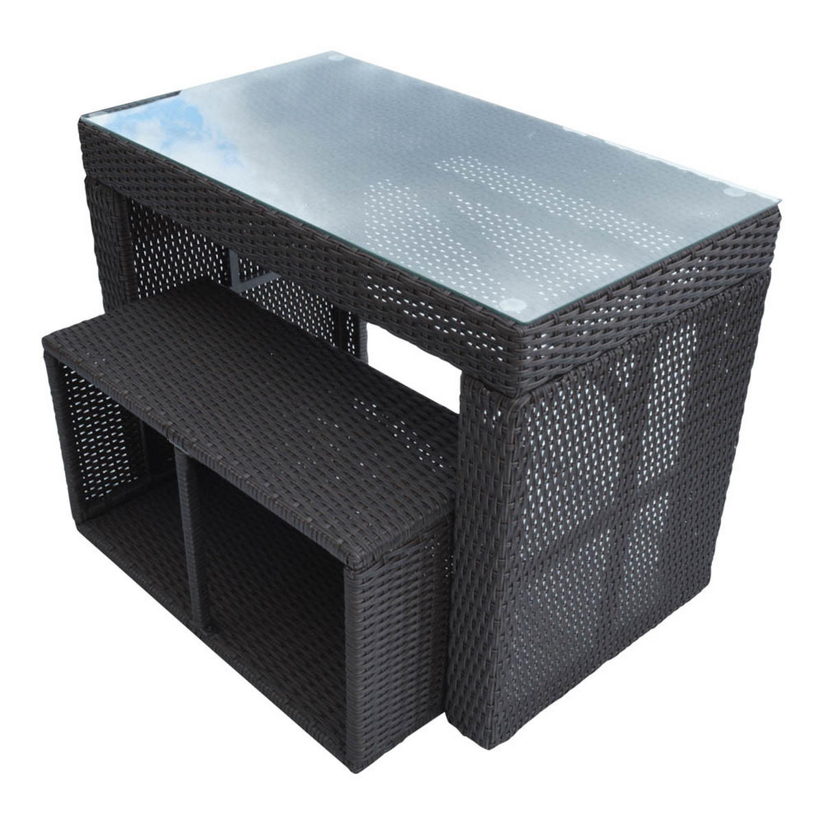 WHIRLPOOL RANDMÖBEL ECKIG Gerade Bar & Stühl - Braun, Naturmaterialien (102/73/57cm) - Canadian Spa Company