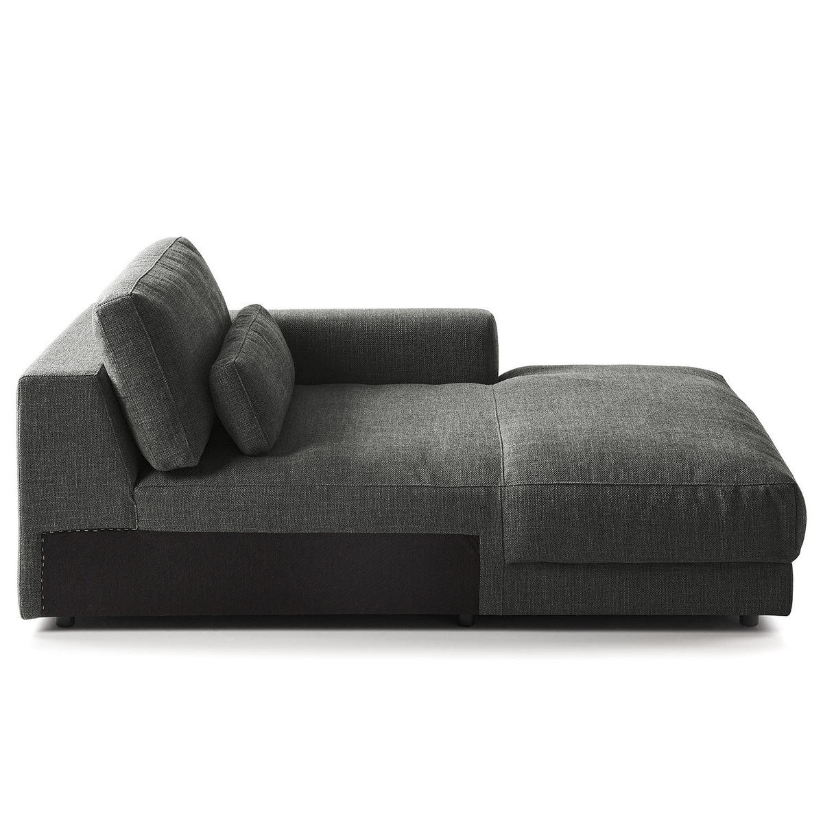 MODULLONGCHAIR - Grau, Textil (126/80/182cm) - home24