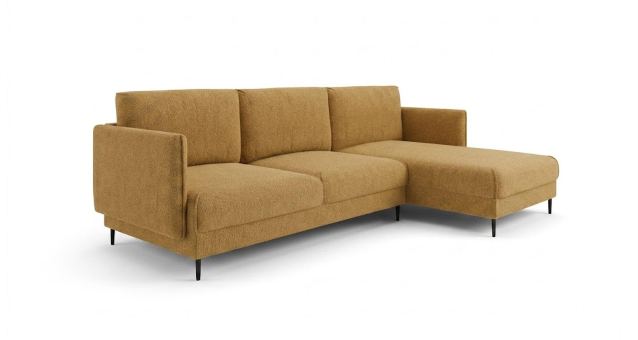 ECKSOFA Helmer In Stoff Baloo - Hellbraun, Holzwerkstoff/Textil (293/164cm) - Fun Möbel