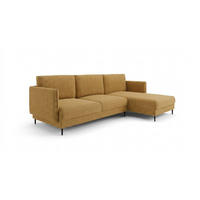 ECKSOFA Helmer In Stoff Baloo - Hellbraun, Holzwerkstoff/Textil (293/164cm) - Fun Möbel