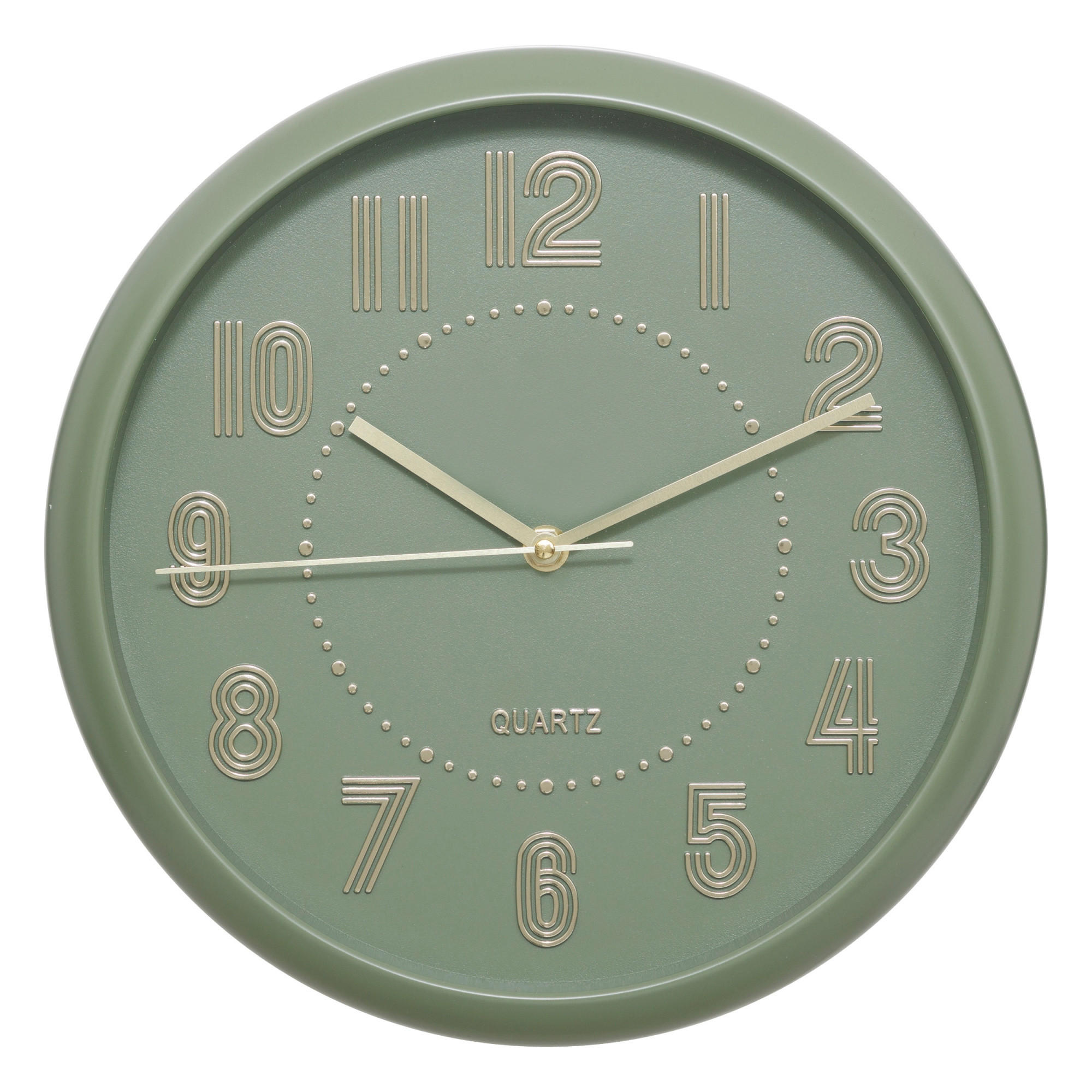 WANDUHR Alizee 30,5/30,5/4,3 cm - Grün, Kunststoff (30.5/4.3/30.5cm) - Atmosphera Createur d´interieur
