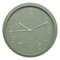 WANDUHR Alizee 30,5/30,5/4,3 cm - Grün, Kunststoff (30.5/4.3/30.5cm) - Atmosphera Createur d´interieur