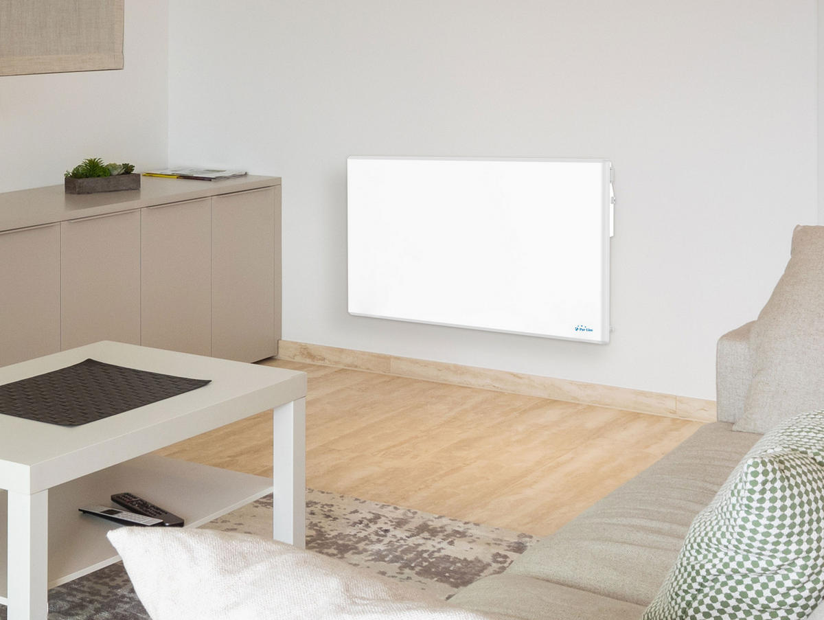 HEIZKÖRPERPANEEL Weiß mit digitaler Steuerung 2000 W - Weiß, Keramik (86/40/8cm) - Purline