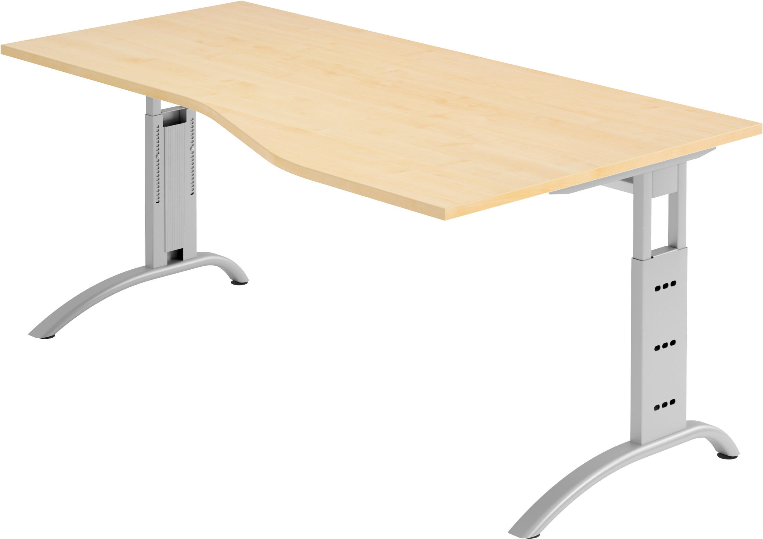 SCHREIBTISCH Serie-F 100/180/74 cm in Ahornfarben - Ahornfarben, Holzwerkstoff (100/180/74cm) - bümö