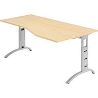 SCHREIBTISCH Serie-F 100/180/74 cm in Ahornfarben - Ahornfarben, Holzwerkstoff (100/180/74cm) - bümö