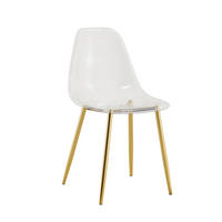 ESSZIMMERSTUHL 4er-Set 83 cm Kunststoff Transparent mit Metallbeinen Gold - Goldfarben, Metall (45.7/83/44cm) - Meubliv