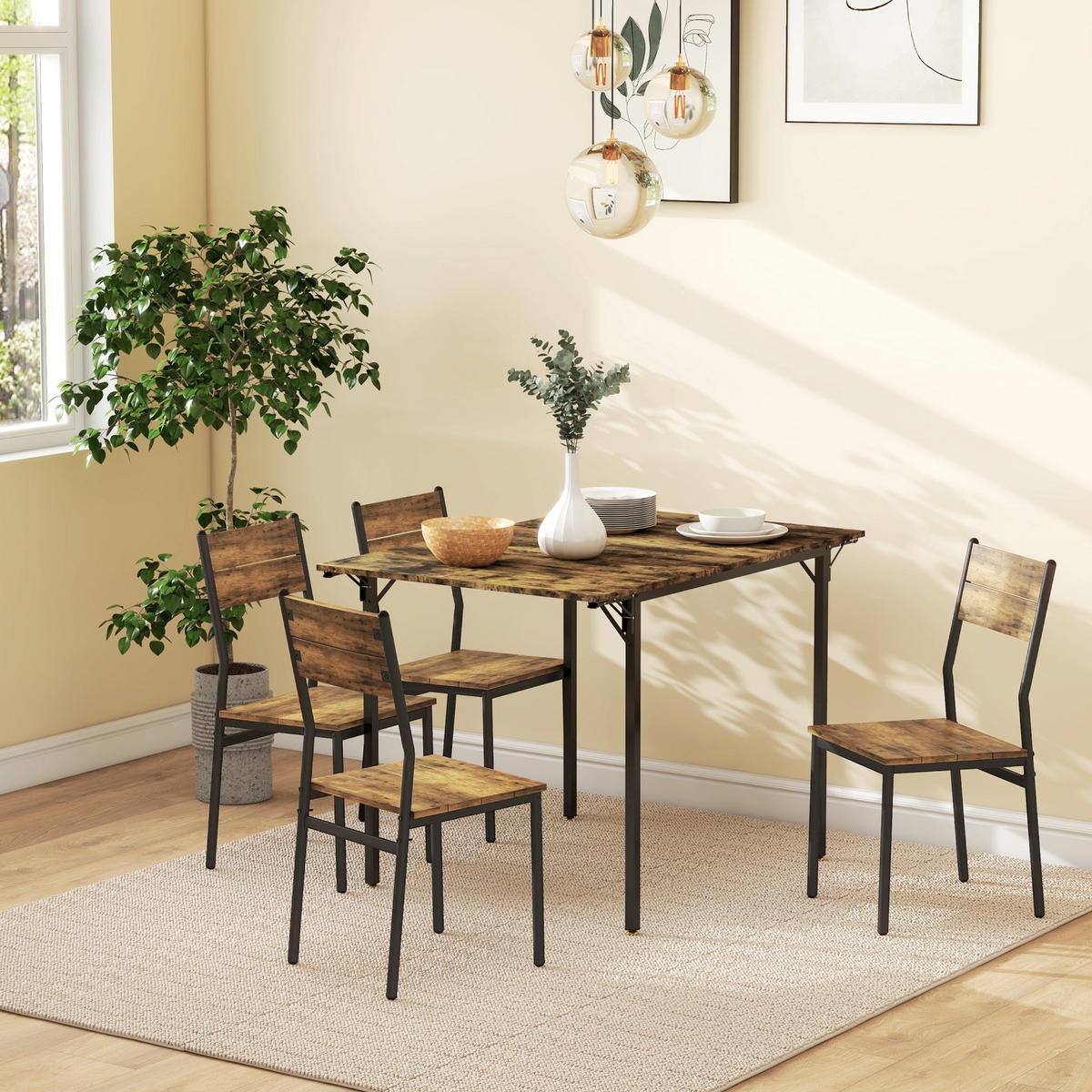 ESSTISCH Braun 1 Stück - Braun, Kunststoff (120/79/79cm) - GiPP