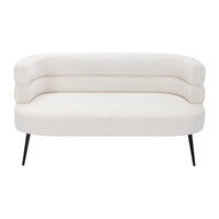 SOFA - 2 Personen - stoff - weiß Camedo - Weiß, Textil/Metall (145/73/74cm) - Vente-Unique