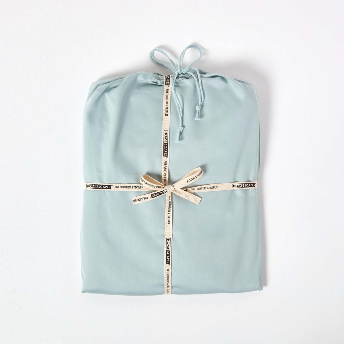 SPANNBETTLAKEN Satin aus 100% Bio-Baumwolle - Hellblau, Textil (150/200cm) - Homescapes