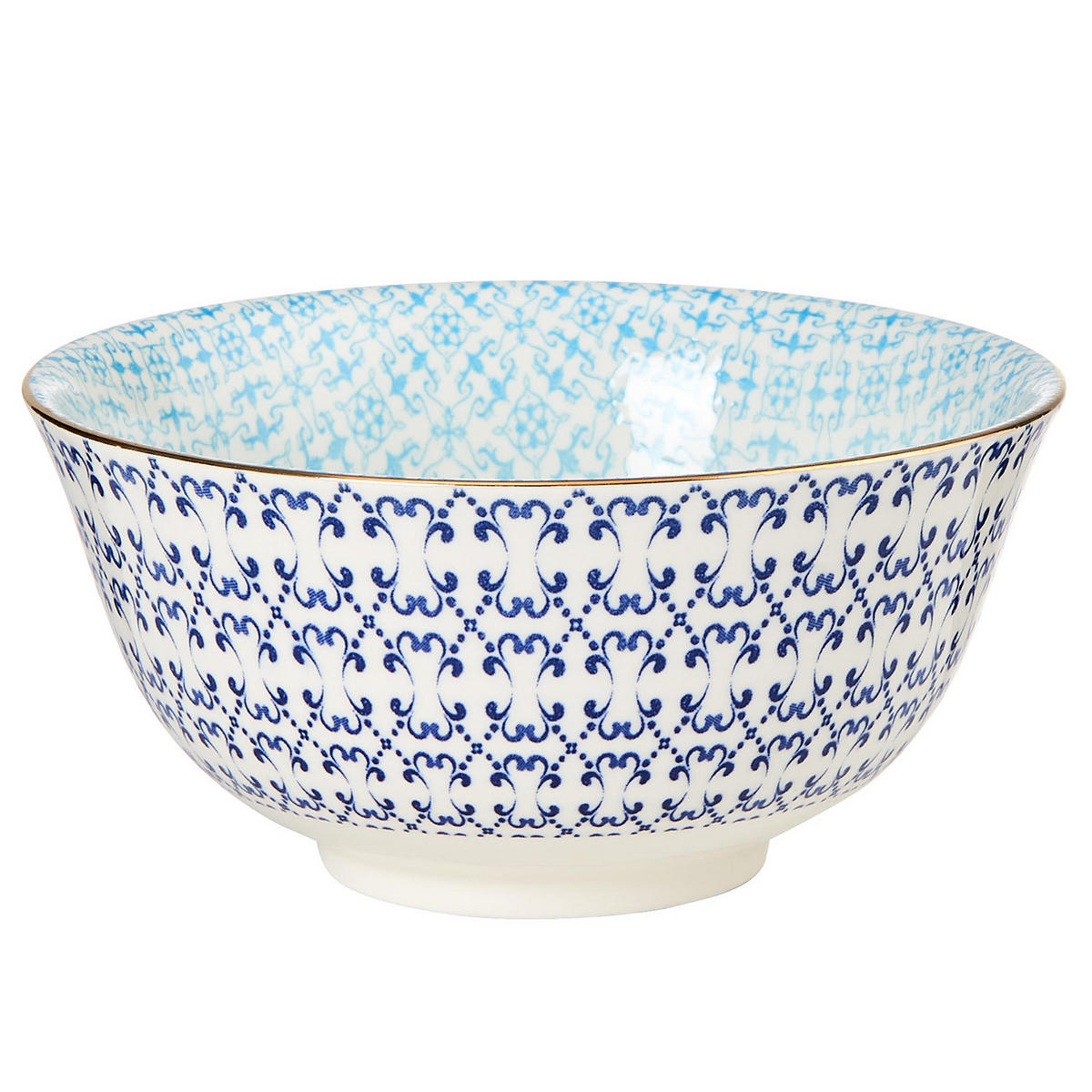 SCHALEN 6er-Set Ornaments 520 ml - Blau, Keramik (15/15/7cm) - Butlers