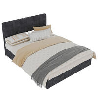 POLSTERBETT 140x200 cm Stauraum hydraulisch grau - Grau, Textil (140/200cm) - LEBENLANG