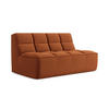 2-SITZER-SOFA Samt Stoff Orange - Terra cotta/Schwarz, Kunststoff/Textil (160/75/93cm) - Makamii