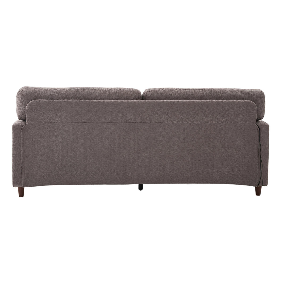 SOFA 2-Sitzer mit USB-C-Anschluss und LED-Ambiente Chenille Hellgrau 203/77,5/86 cm - Hellgrau, Textil (203/86/77.5cm) - OKWISH