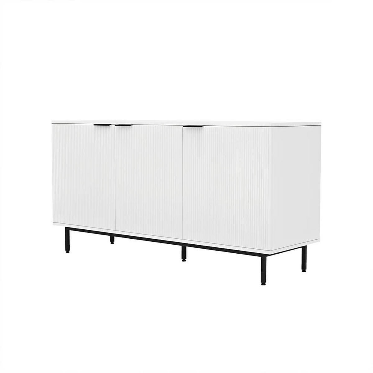 SIDEBOARD NYLA Weiß - 154 x 73 cm - Weiß, Holzwerkstoff (154/73/42cm) - Home Deluxe