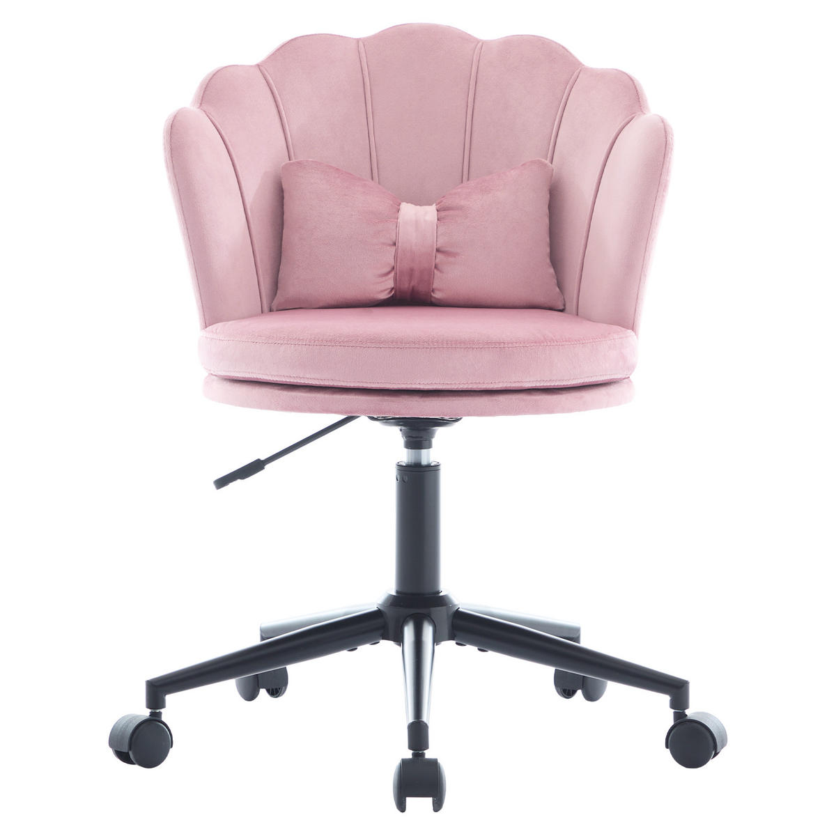 DREHSTUHL Höhenverstellbar,Samt,Rosa - Pink, Textil (62/73/55cm) - Kaket