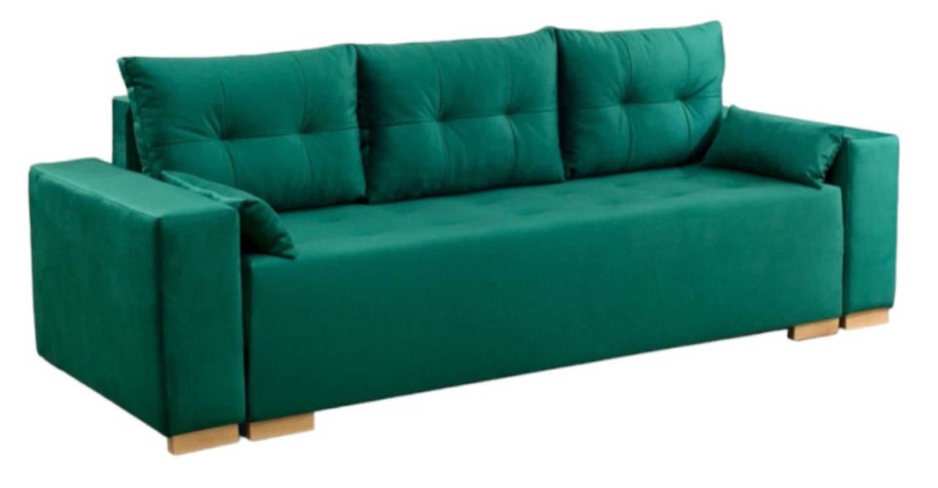 SOFA Flaschengrün DARMA Mit Schlaffunktion - Grün, Textil (250/90/94cm) - Sepro Meble