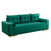 SOFA Flaschengrün DARMA Mit Schlaffunktion - Grün, Textil (250/90/94cm) - Sepro Meble