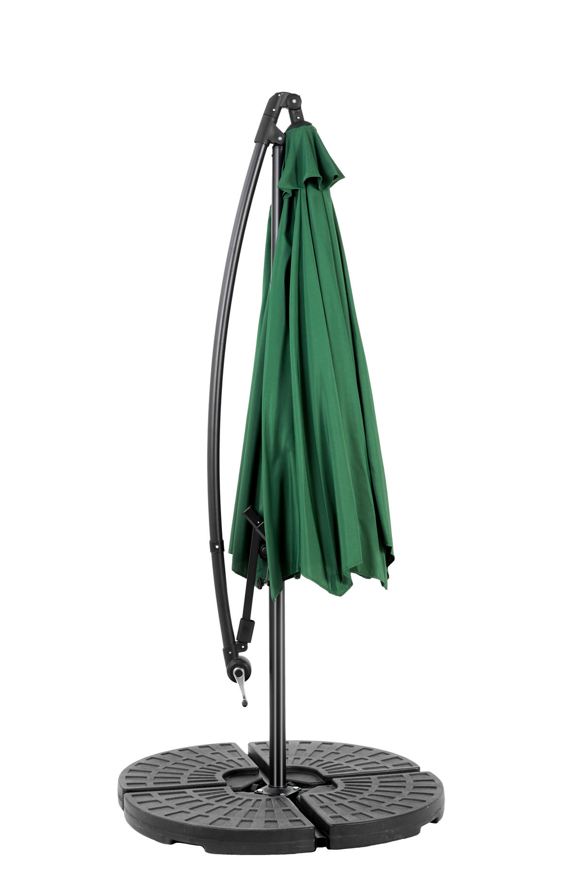 AMPELSCHIRM aus Polyester & Metall 243x243x251 cm in Beige mit Kurbel - Beige, Metall (243/243cm) - Modfu