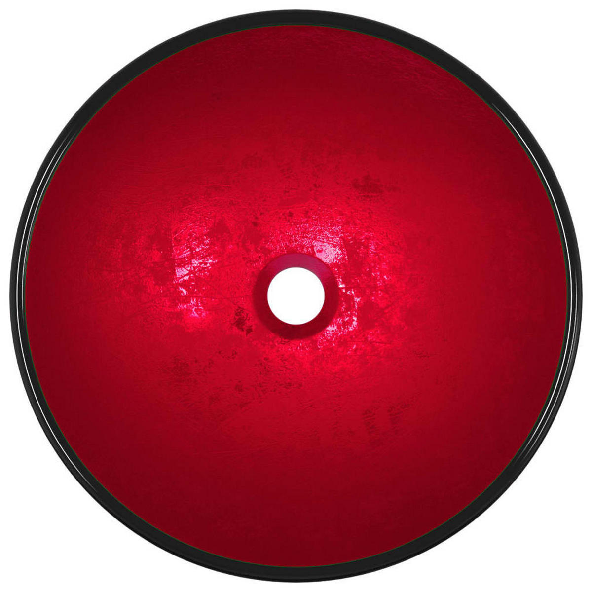 WASCHBECKEN Leblanc 42/42/14 cm - Rot, Glas (42/14/42cm) - Nettlife
