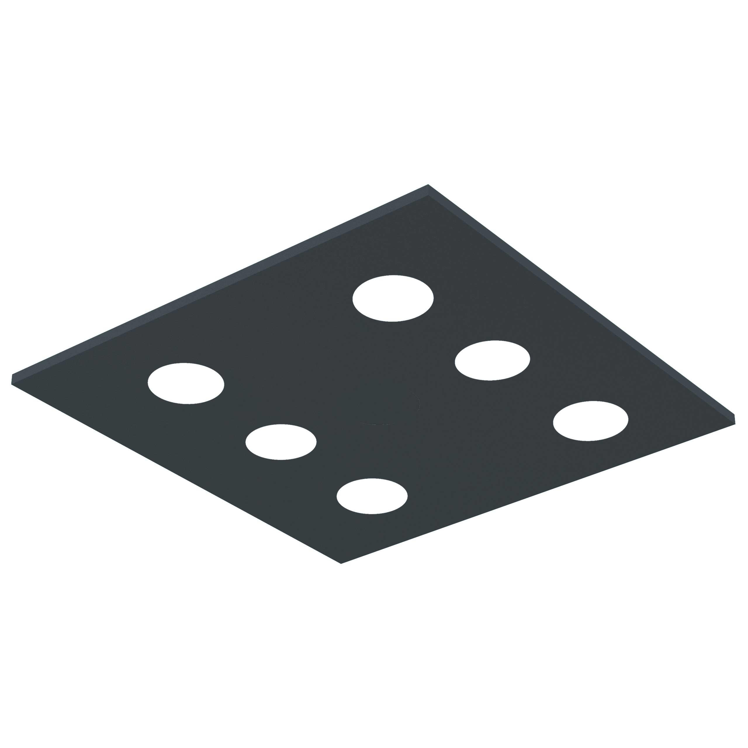 Lumicom Deckenleuchte Anthrazit 50x4x50 cm