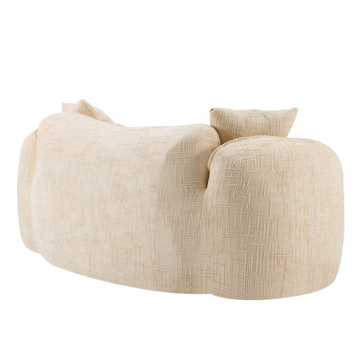 2-SITZER-SOFA DE-34984 gebogen mit 2 Kissen Beige - Beige, Textil (87/65/170cm) - ComfortXL