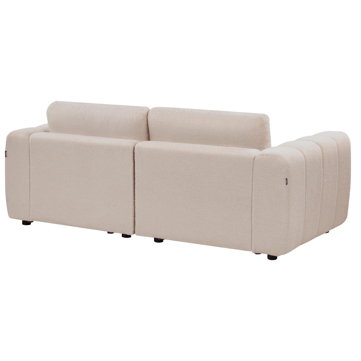 MODULSOFA 2-Sitzer Bouclé Beige Kivvik - Beige, Textil (204/80/100cm) - Beliani