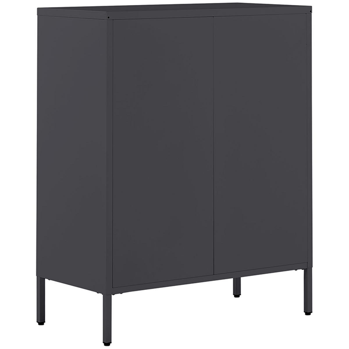 KOMMODE schwarz 4 Schubladen Matana - Schwarz, Metall (80/102/40cm) - Beliani