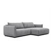 ECKSOFA TAUER 5-Sitzer, hellgrau - Hellgrau/Schwarz, Holzwerkstoff/Kunststoff (292/174cm) - Courtois Laville