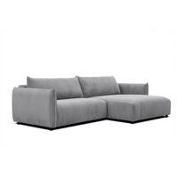 ECKSOFA TAUER 5-Sitzer, hellgrau - Hellgrau/Schwarz, Holzwerkstoff/Kunststoff (292/174cm) - Courtois Laville