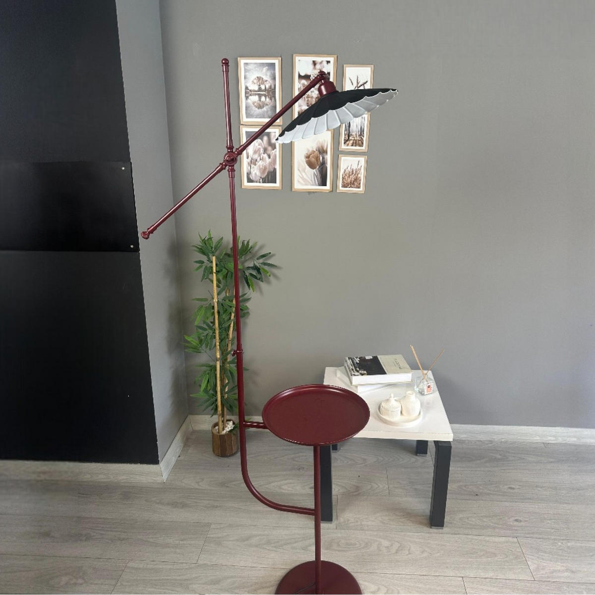 STEHLAMPE Uxelor 170 Cm - Bordeaux, Metall (30/30/170cm) - Bamyum