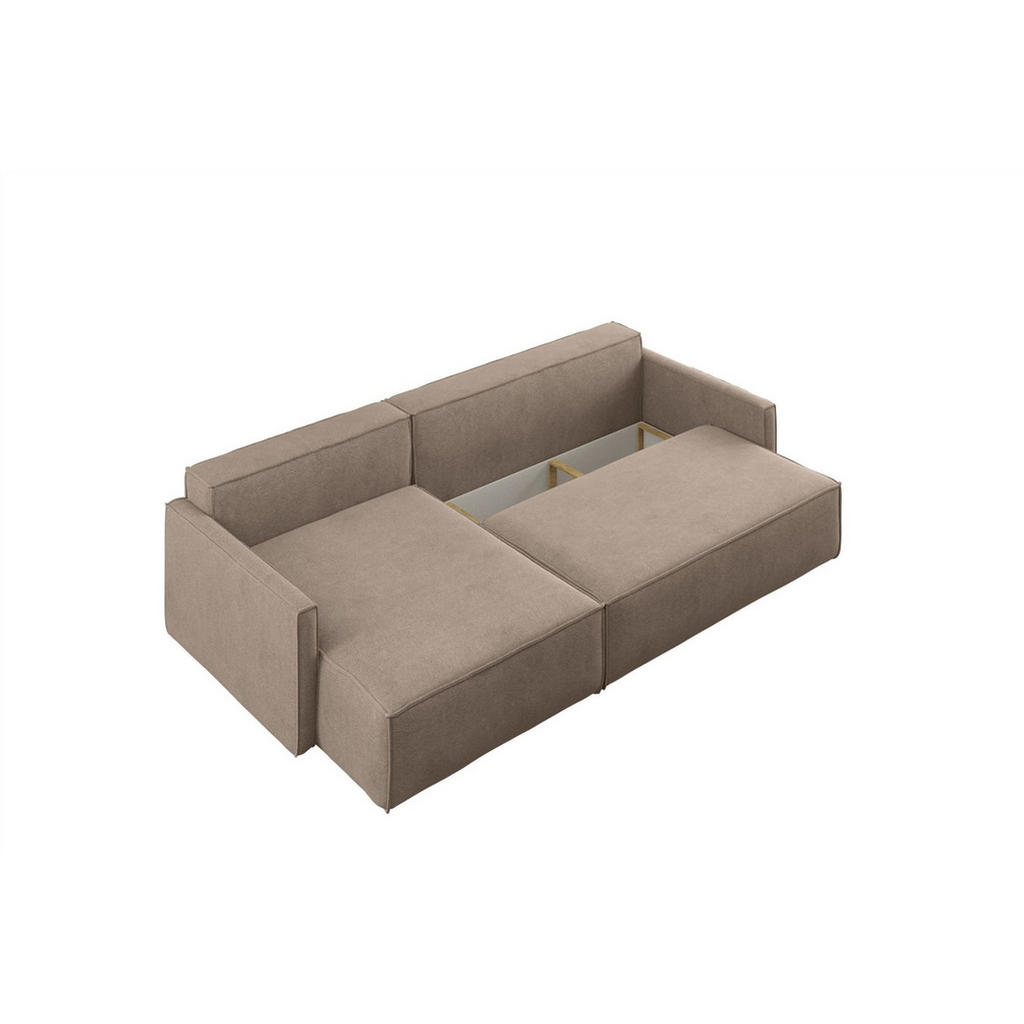 Thumbnail - Fun Möbel Ecksofa, Beige, Textil, Ottomane links, 250x142 cm, Wohnzimmer, Sofas & Couches, Wohnlandschaften, Ecksofas