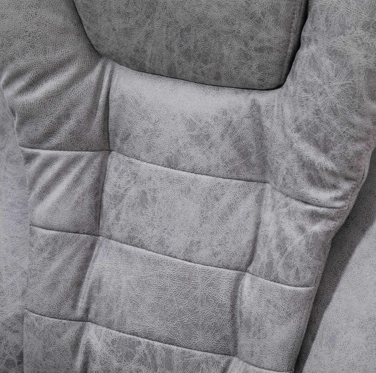 DREHSTUHL 65/70/111-119 cm grau aus Mikrofaser mit Massage - Grau, Textil (70/119/65cm) - OKWISH
